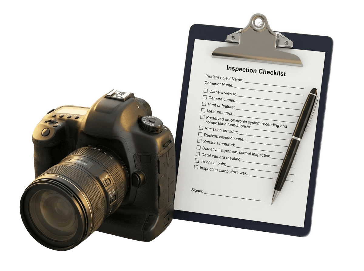 Appareil photo professionnel et rapport de constat